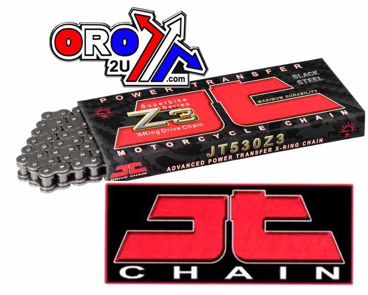 DRIVE CHAIN SUPER HEAVY DUTY X-RING 530Z3 110L BLACK JTC530Z3110RL thumbnail 3