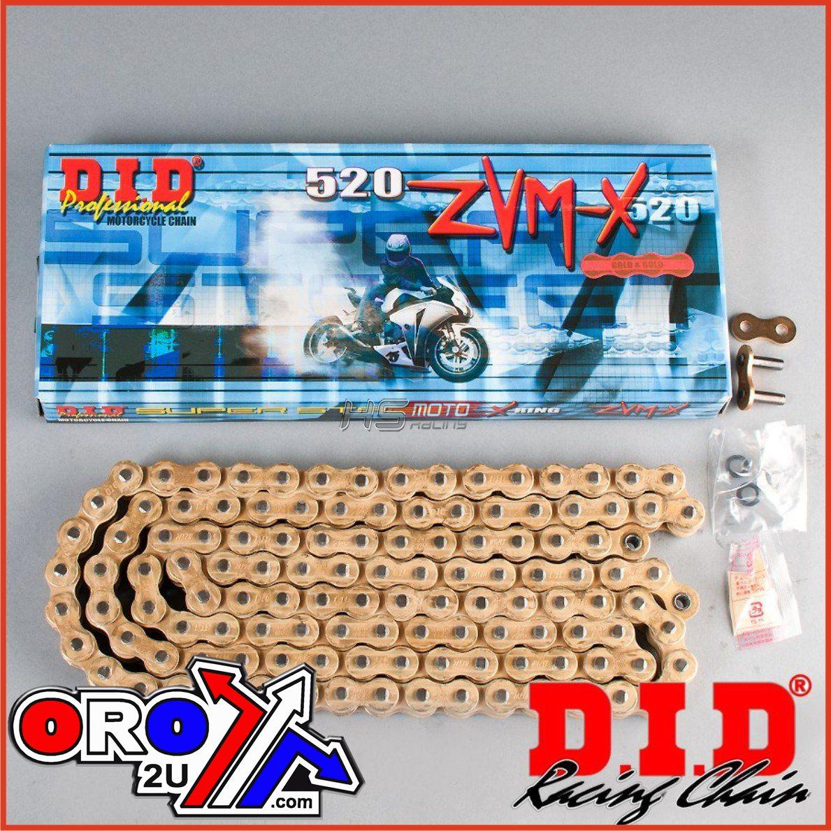 DID 520ZVM-X GOLD CHAIN 118L ZJ DID520ZVMXGG118 thumbnail 2