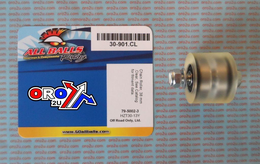 CHAIN ROLLER CLEAR D38xW28, ALLBALLS 79-5002-3 CLEAR thumbnail 2