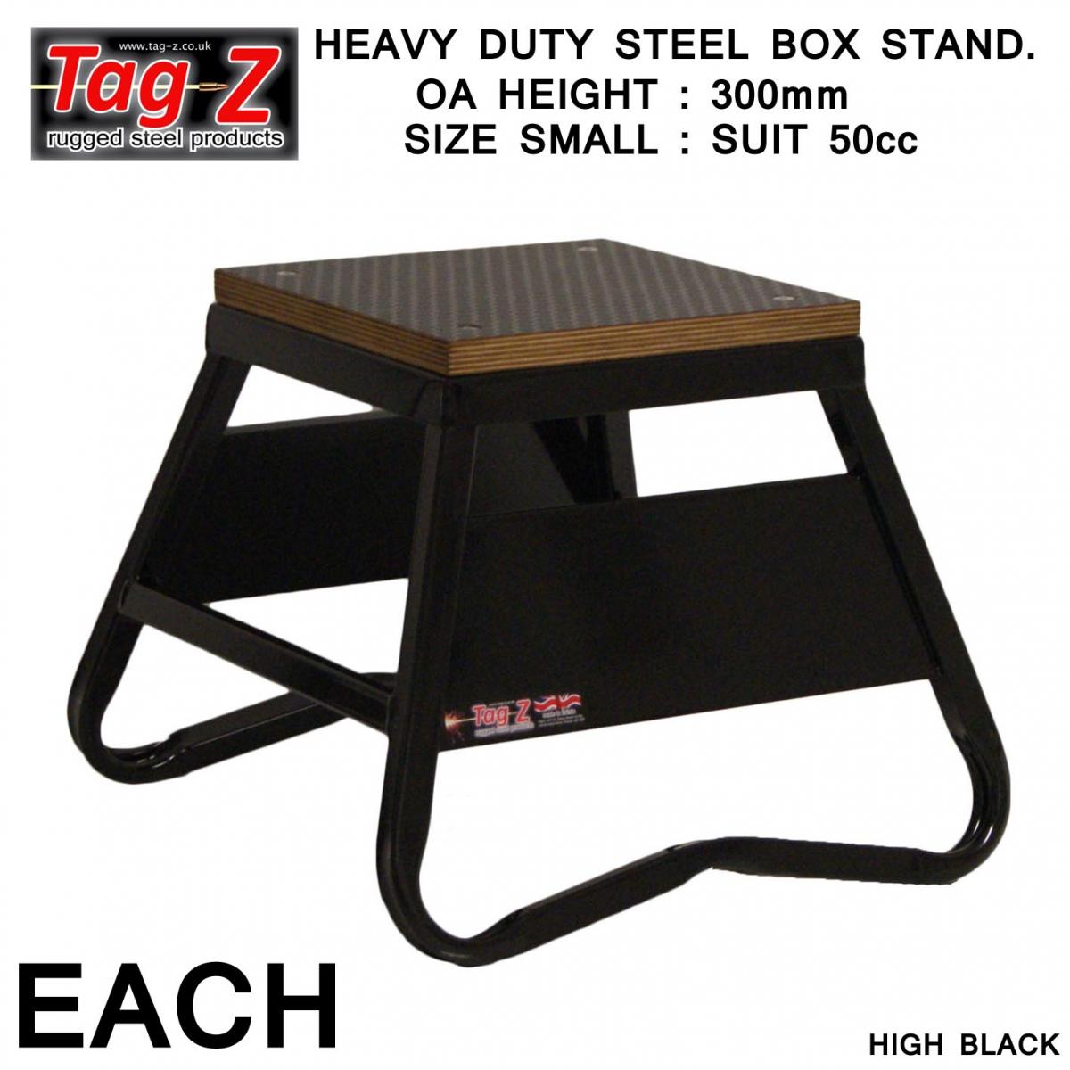 HEAVY DUTY STEEL BOX STAND MX, SMALL / 300mm HIGH MX STAND, BLACK thumbnail 2