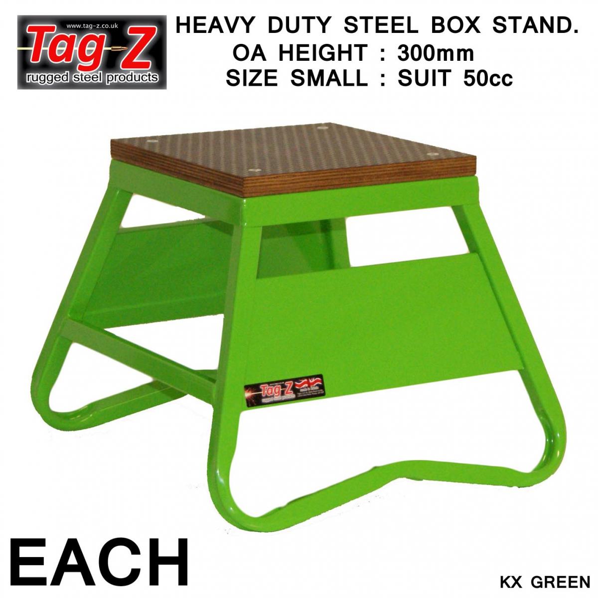 HEAVY DUTY STEEL BOX STAND MX, SMALL / 300mm HIGH MX STAND, GREEN thumbnail 2