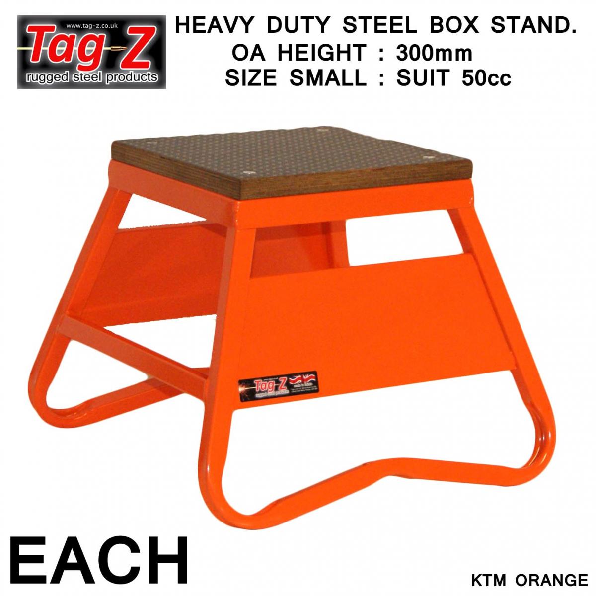 HEAVY DUTY STEEL BOX STAND MX, SMALL / 300mm HIGH MX STAND, ORANGE thumbnail 2