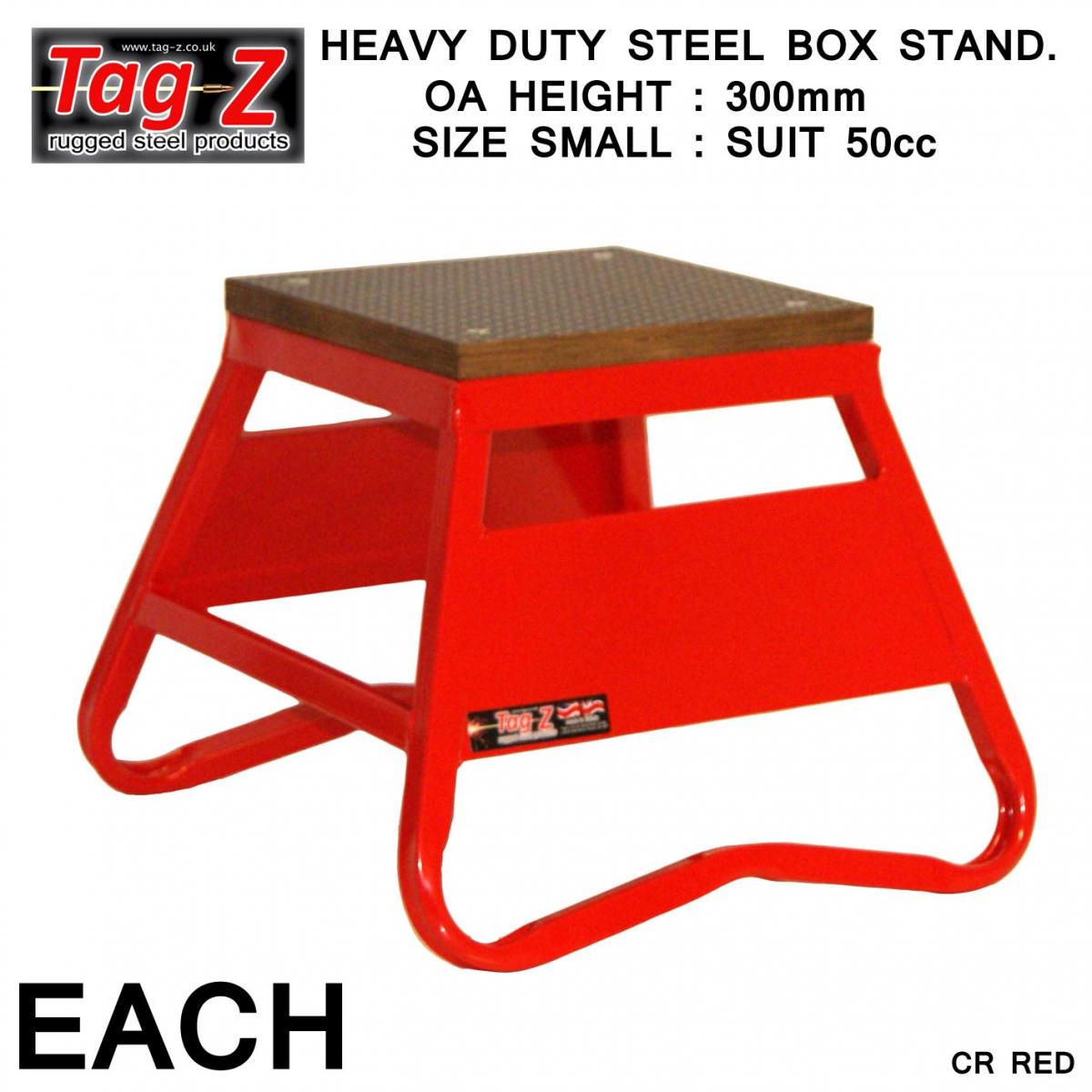 HEAVY DUTY STEEL BOX STAND MX, SMALL / 300mm HIGH MX STAND, RED thumbnail 2