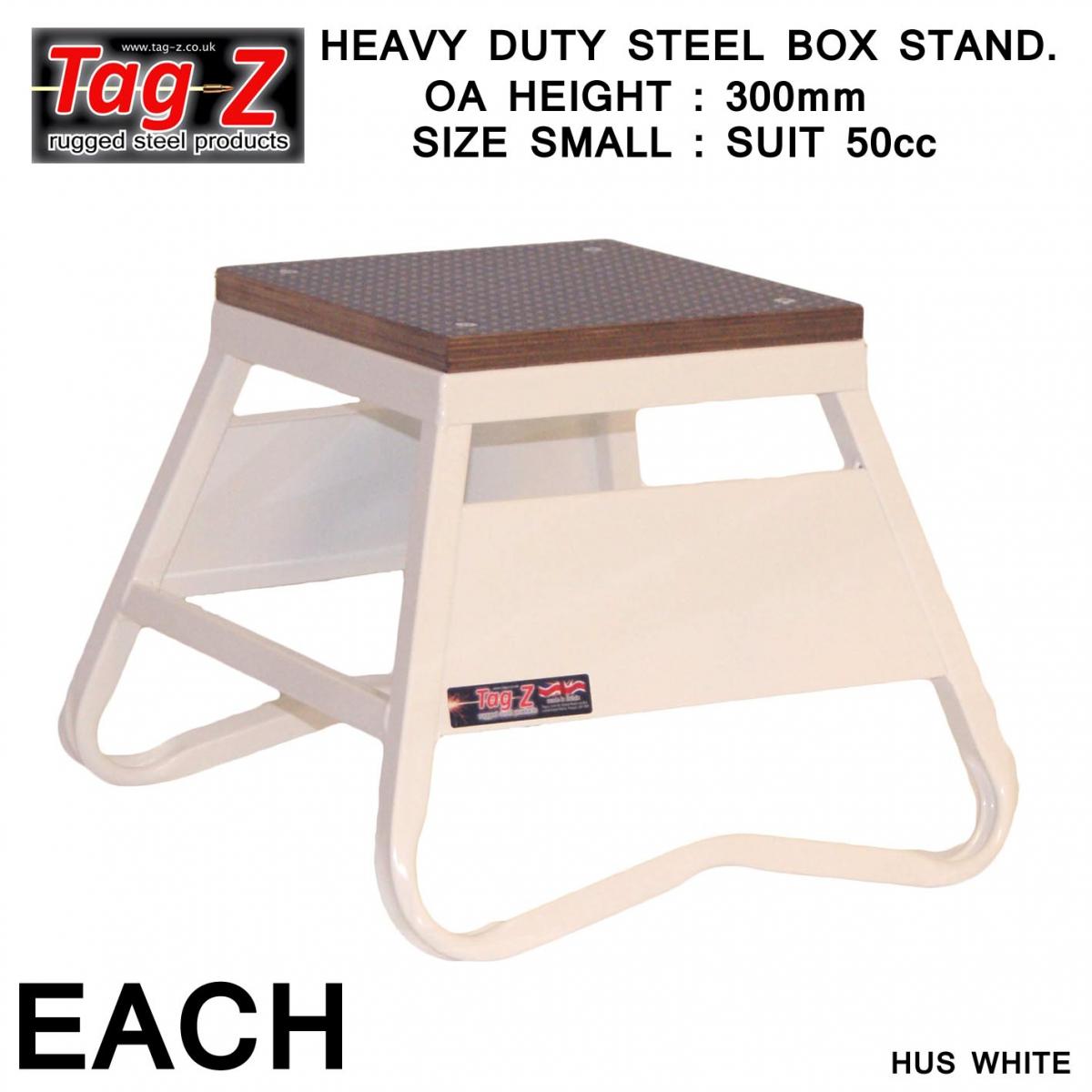 HEAVY DUTY STEEL BOX STAND MX, SMALL / 300mm HIGH MX STAND, WHITE thumbnail 2