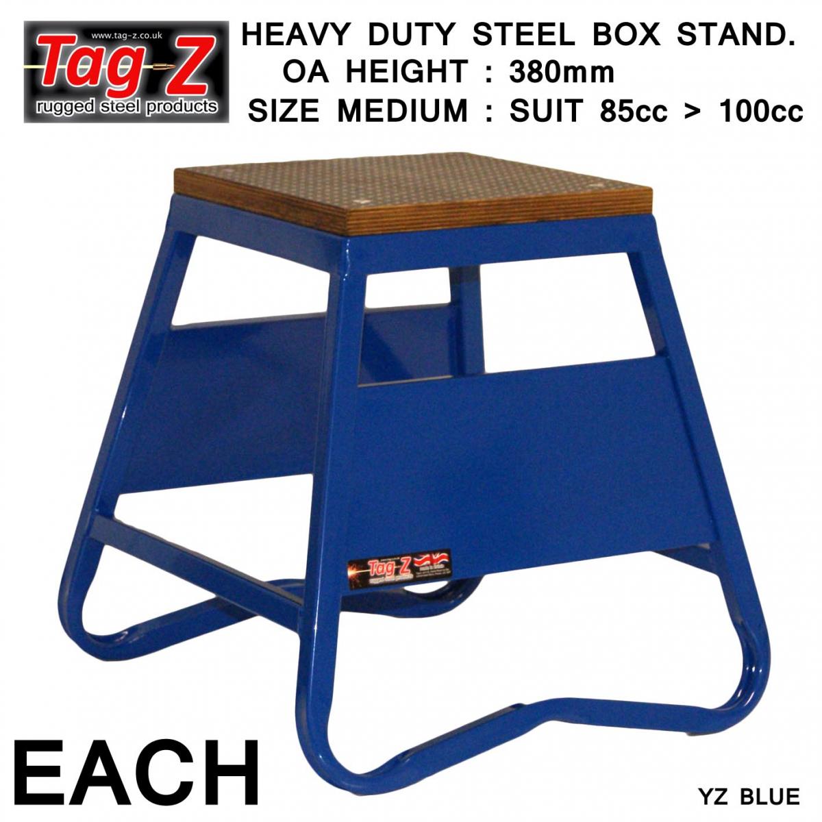 HEAVY DUTY STEEL BOX STAND MX, MEDIUM / 380mm HIGH MX STAND, BLUE thumbnail 2