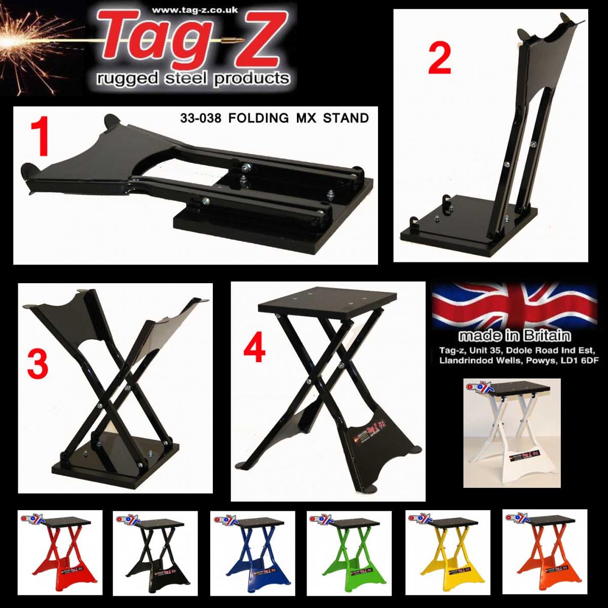 PRO FOLDING X-STAND YELLOW, SPACE SAVER MX STAND thumbnail 3
