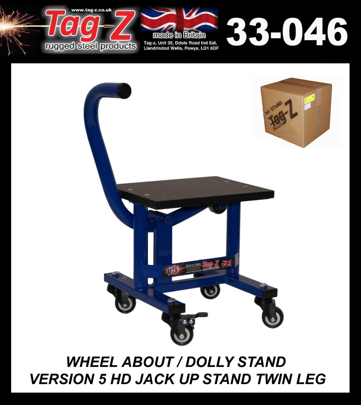 HD JACK-UP-STAND TWIN LEG v5, WHEEL ABOUT JACK-UP-STAND, MX & ENDURO 125>625CC BIKES thumbnail 2
