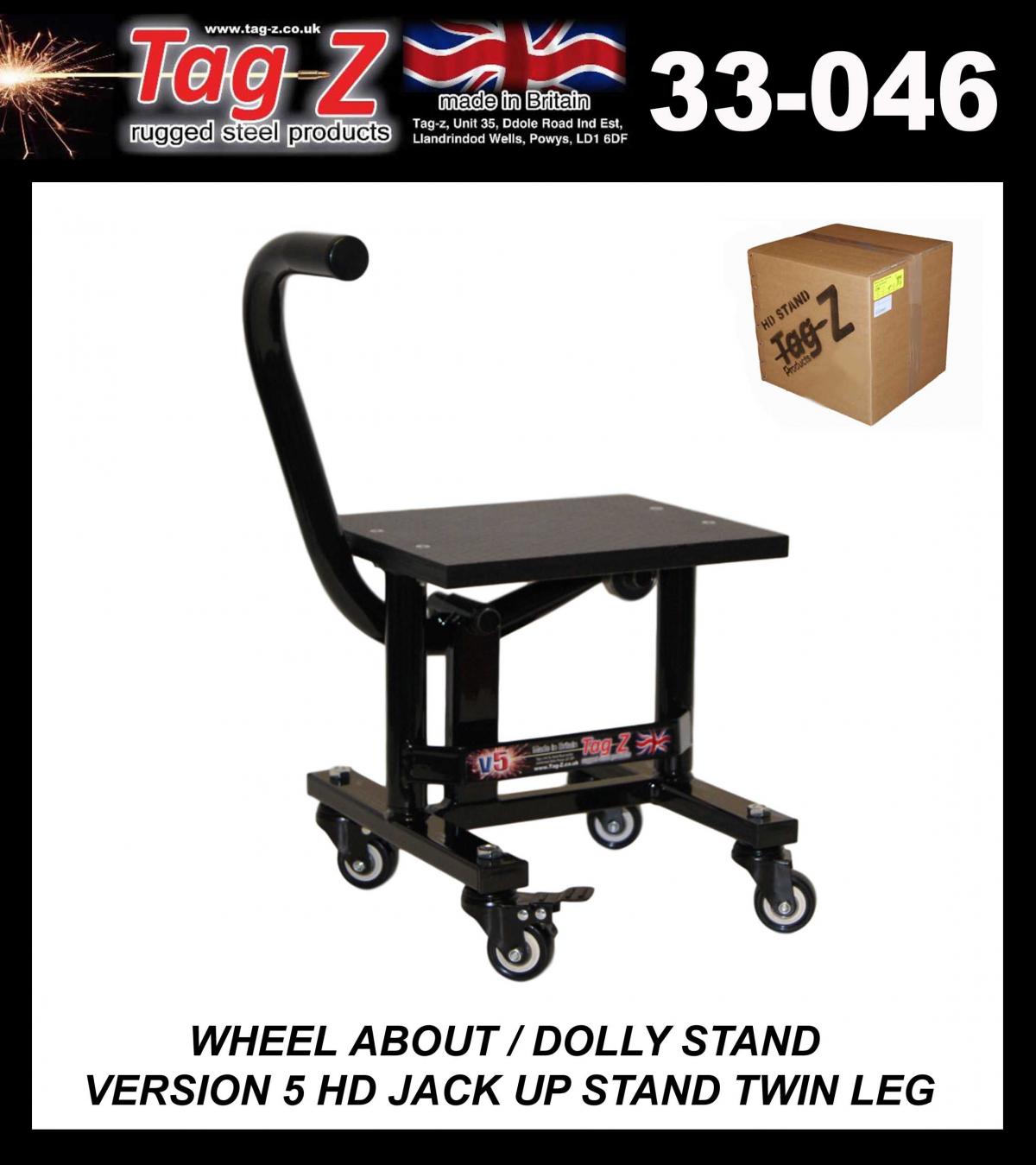 HD JACK-UP-STAND TWIN LEG v5, WHEEL ABOUT JACK-UP-STAND, MX & ENDURO 125>625CC BIKES thumbnail 2