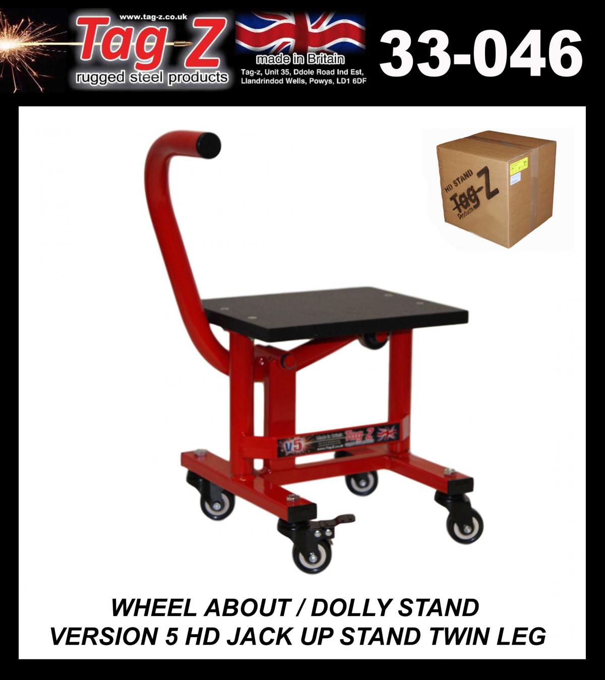 HD JACK-UP-STAND TWIN LEG v5, WHEEL ABOUT JACK-UP-STAND, MX & ENDURO 125>625CC BIKES thumbnail 2