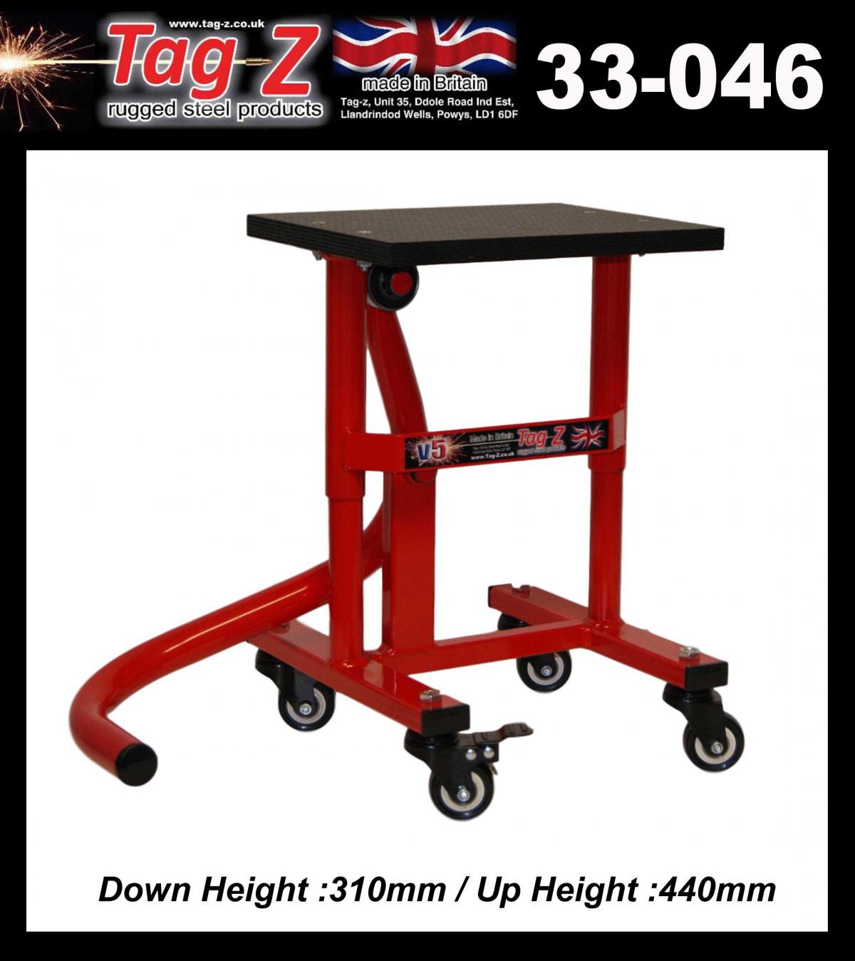 HD JACK-UP-STAND TWIN LEG v5, WHEEL ABOUT JACK-UP-STAND, MX & ENDURO 125>625CC BIKES thumbnail 3
