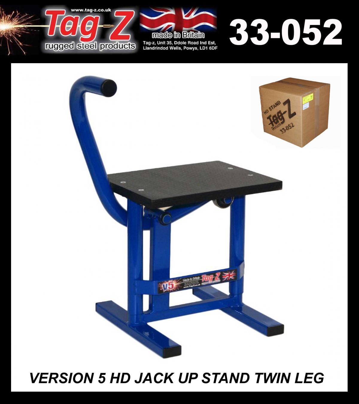 HD JACK-UP-STAND TWIN LEG v5, MX & ENDURO 125>625CC BIKES, LARGE STAND 440mm HIGH MX thumbnail 2