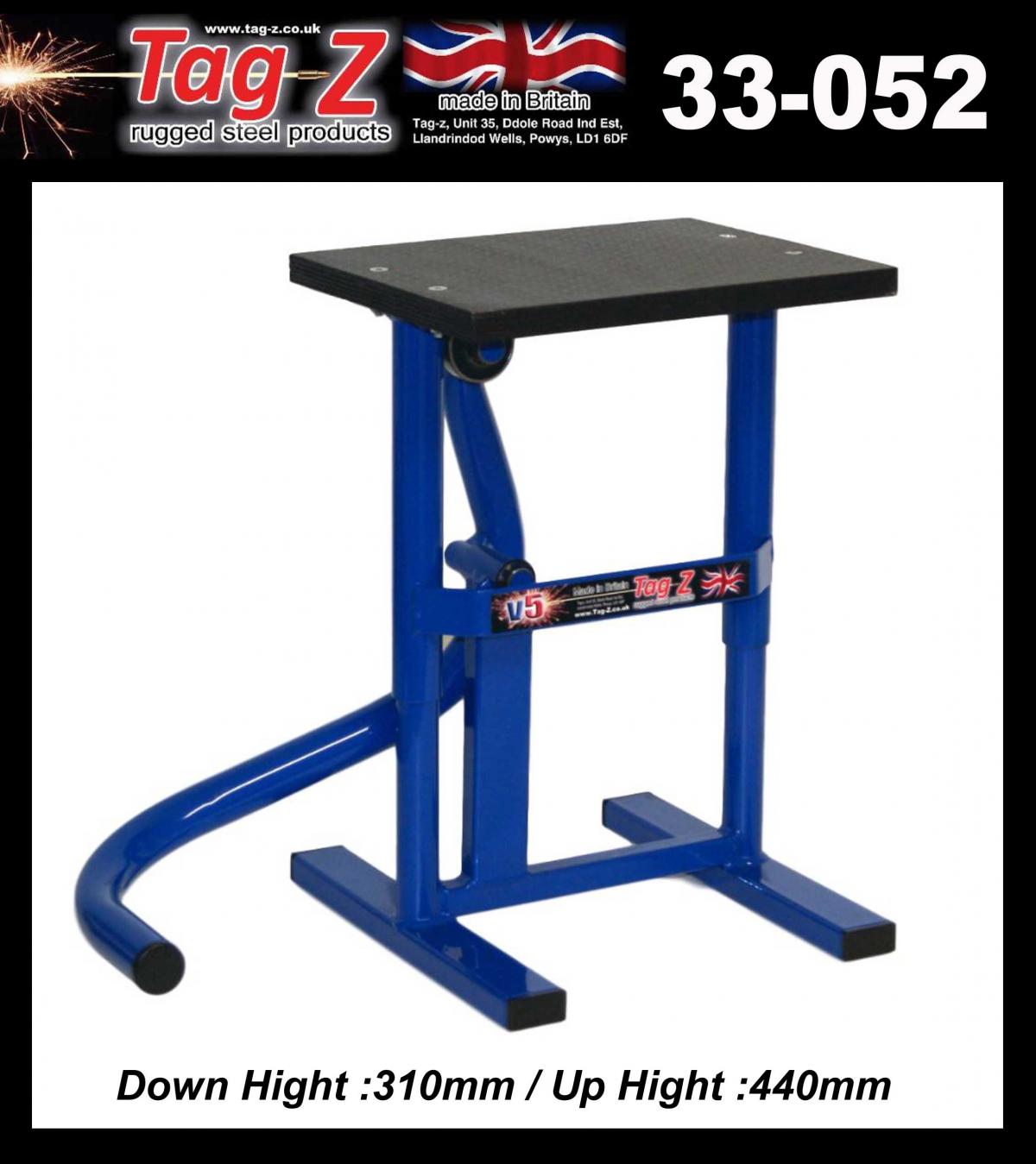 HD JACK-UP-STAND TWIN LEG v5, MX & ENDURO 125>625CC BIKES, LARGE STAND 440mm HIGH MX thumbnail 3