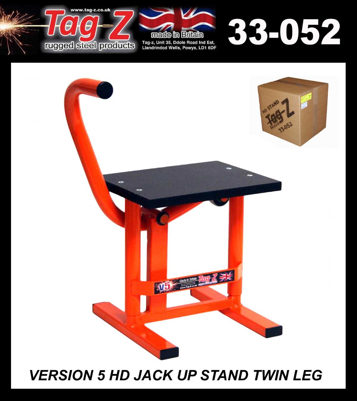 HD JACK-UP-STAND TWIN LEG v5, MX & ENDURO 125>625CC BIKES, LARGE STAND 440mm HIGH MX thumbnail 2