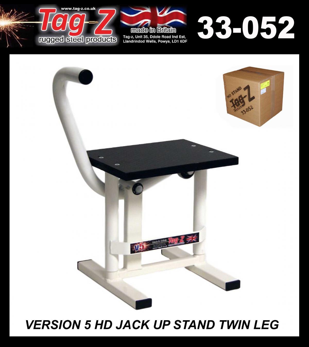 HD JACK-UP-STAND TWIN LEG v5, MX & ENDURO 125>625CC BIKES, LARGE STAND 440mm HIGH MX thumbnail 2