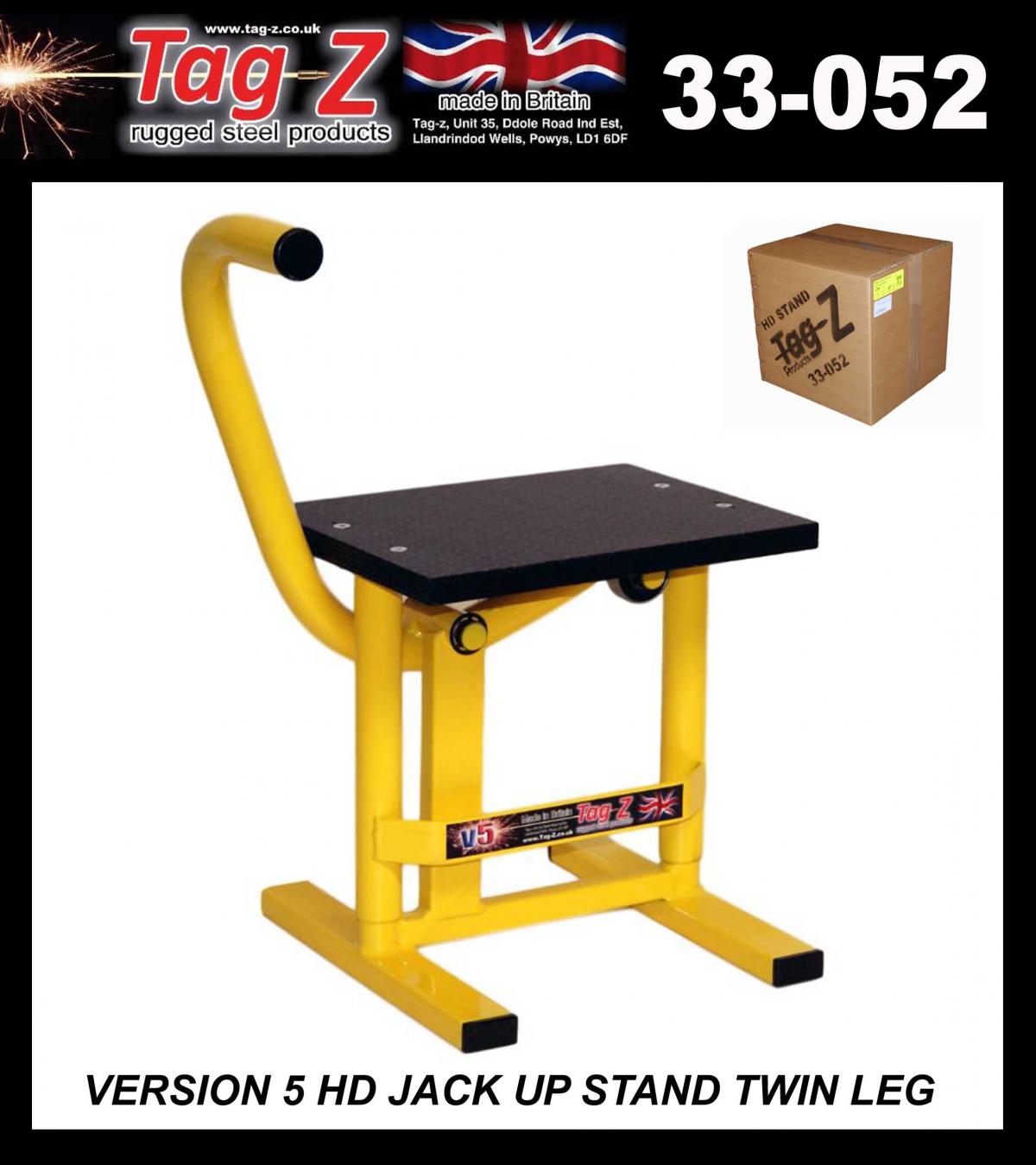 HD JACK-UP-STAND TWIN LEG v5, MX & ENDURO 125>625CC BIKES, LARGE STAND 440mm HIGH MX thumbnail 2
