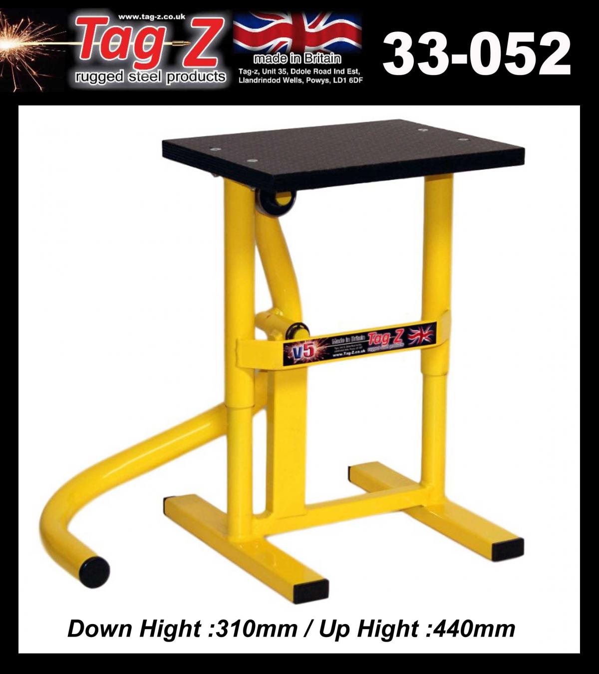 HD JACK-UP-STAND TWIN LEG v5, MX & ENDURO 125>625CC BIKES, LARGE STAND 440mm HIGH MX thumbnail 3