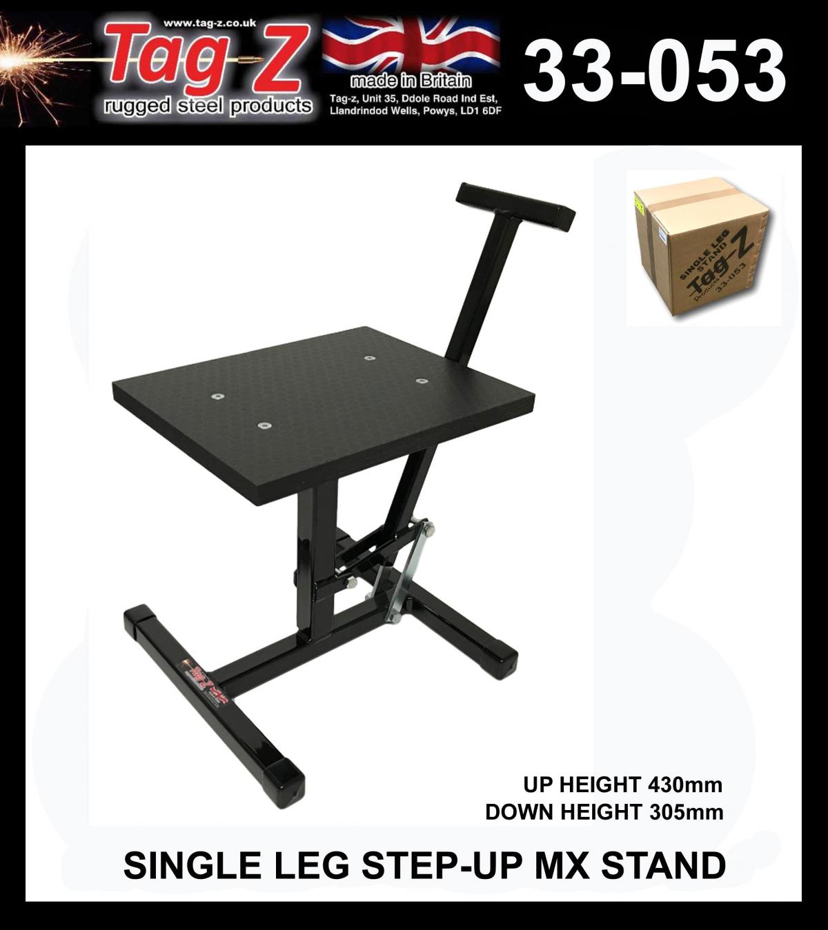 Tag-Z STEP-UP MX STAND, SINGLE LEG STAND BLACK thumbnail 2