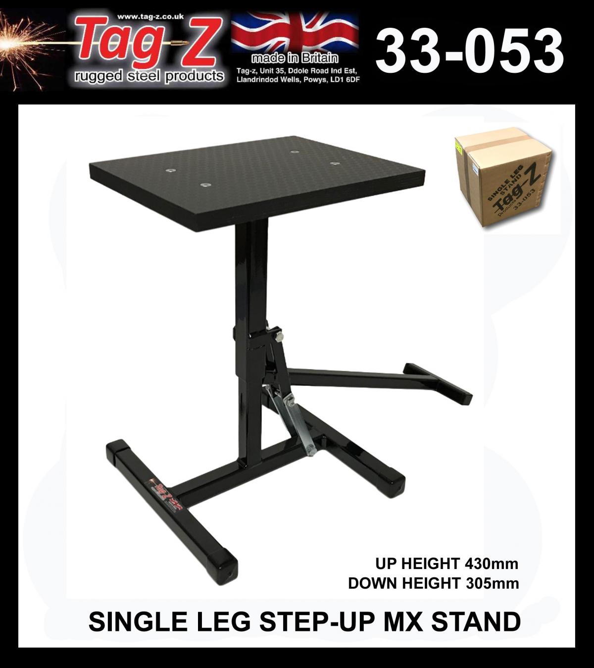 Tag-Z STEP-UP MX STAND, SINGLE LEG STAND BLACK thumbnail 3