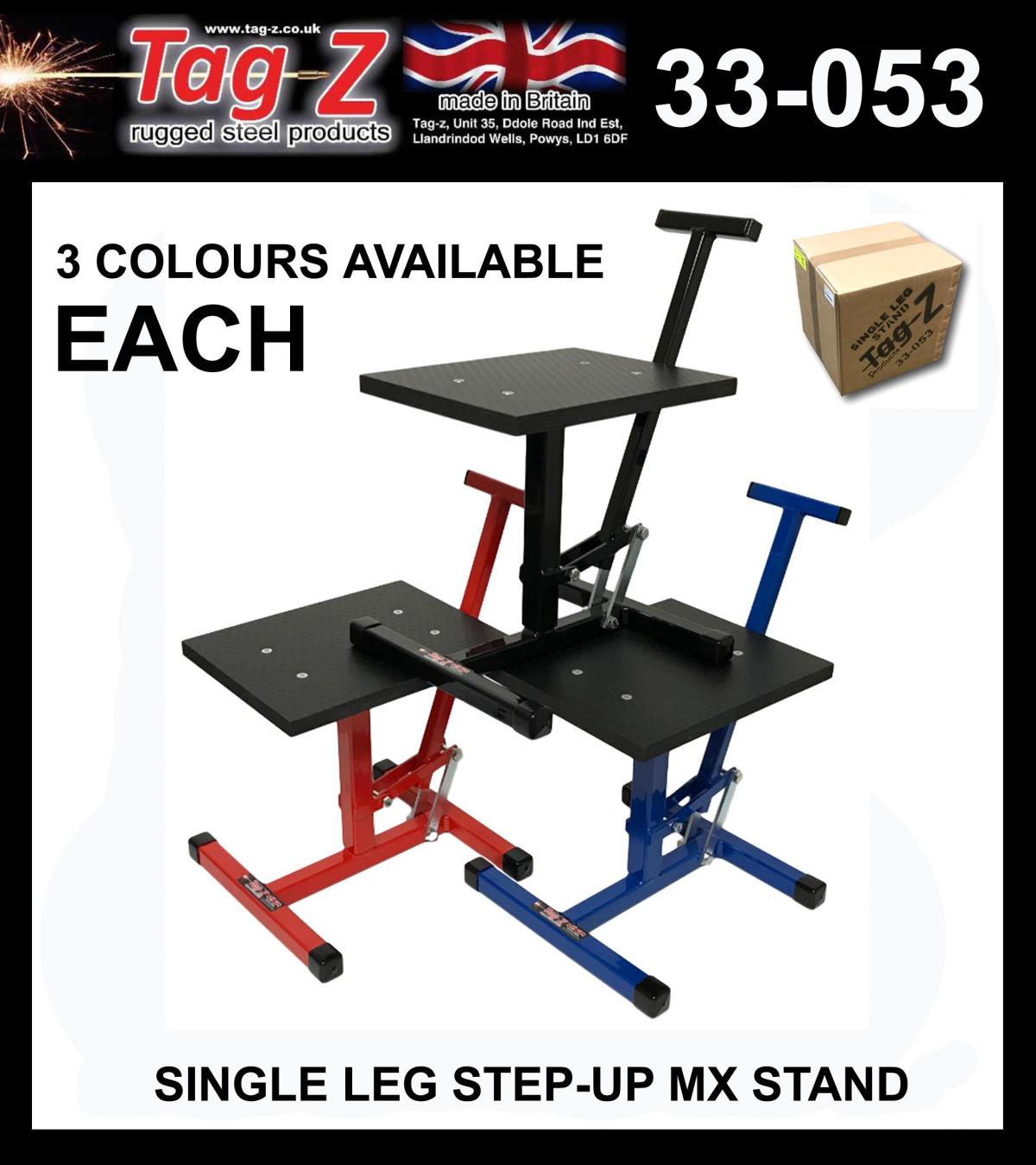 Tag-Z STEP-UP MX STAND, SINGLE LEG STAND BLACK thumbnail 4