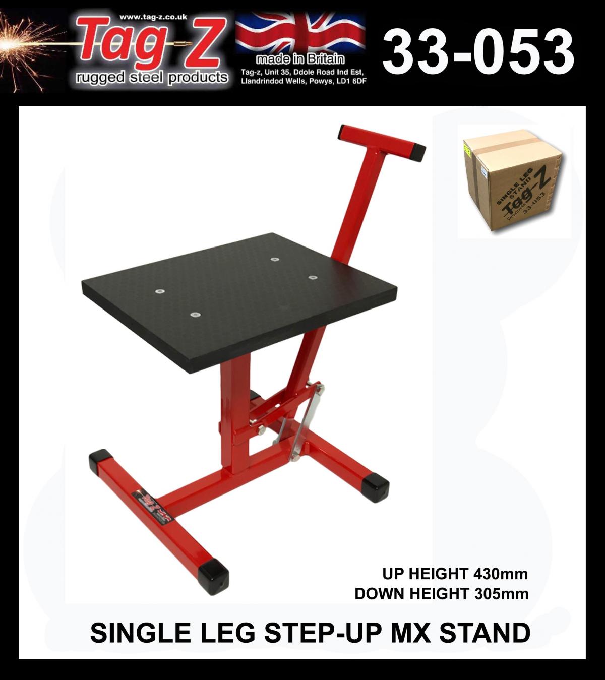 Tag-Z STEP-UP MX STAND, SINGLE LEG STAND RED thumbnail 2