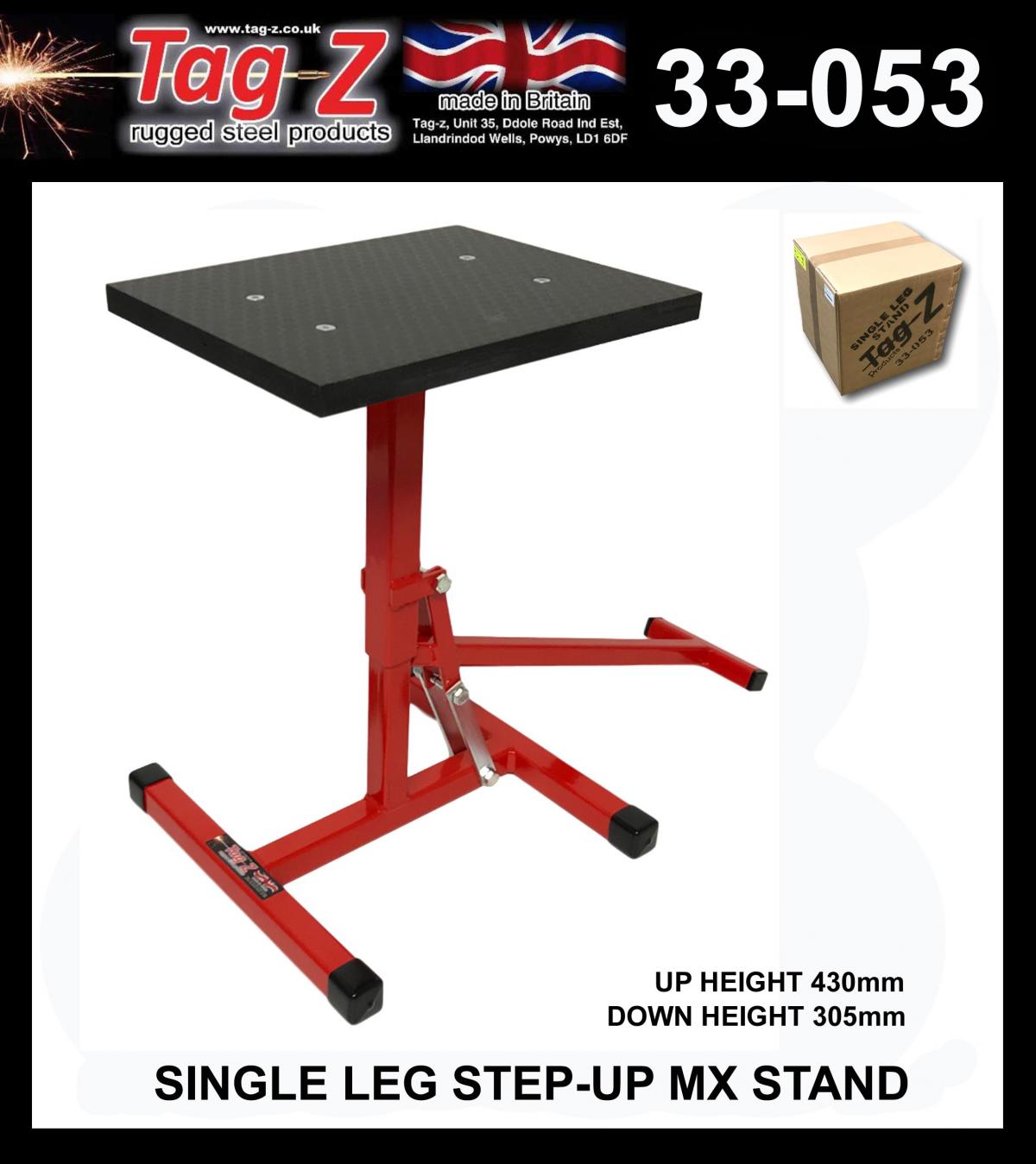 Tag-Z STEP-UP MX STAND, SINGLE LEG STAND RED thumbnail 3