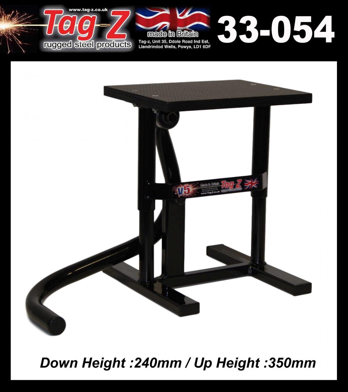 HD JACK-UP-STAND TWIN LEG v5, SCHOOL BOY / SUPER MOTO STAND, MEDIUM STAND 350mm HIGH thumbnail 3