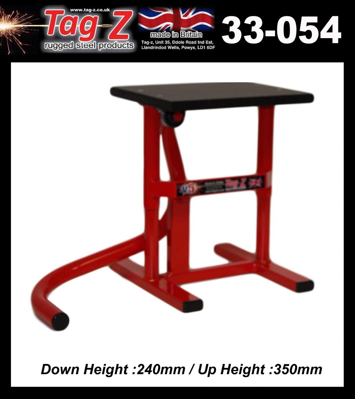 HD JACK-UP-STAND TWIN LEG v5, SCHOOL BOY / SUPER MOTO STAND, MEDIUM STAND 350mm HIGH thumbnail 3
