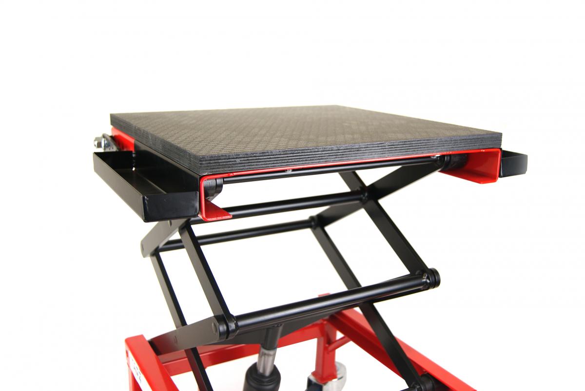 TAGZ WHEEL ABOUT LIFT 150KG (FREIGHT), RED/BLACK HYDRAULIC SCISSOR STAND, MAX LIFT WEIGHT 150KG thumbnail 4