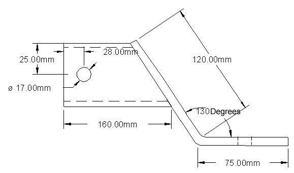 B.MOUNT 60mm DROP 2 HOLE, ATV UTV QUAD HITCH MOUNT thumbnail 2