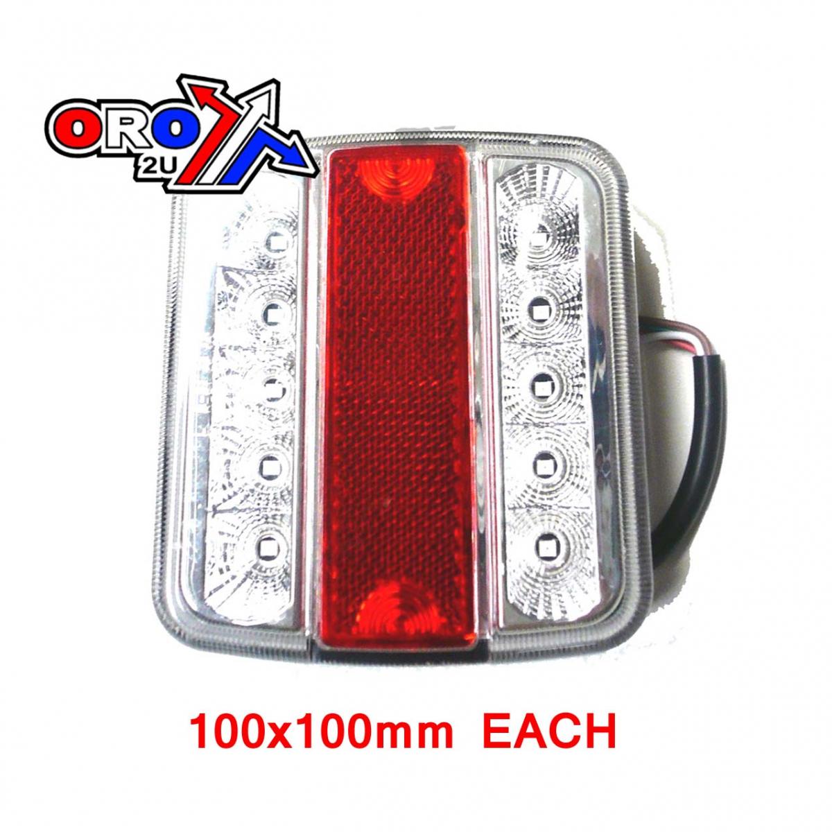 LED COMBINATION LAMP 100SQ 12V, EACH / TRIALER TAILGATE REAR LIGHT, 15019 thumbnail 2