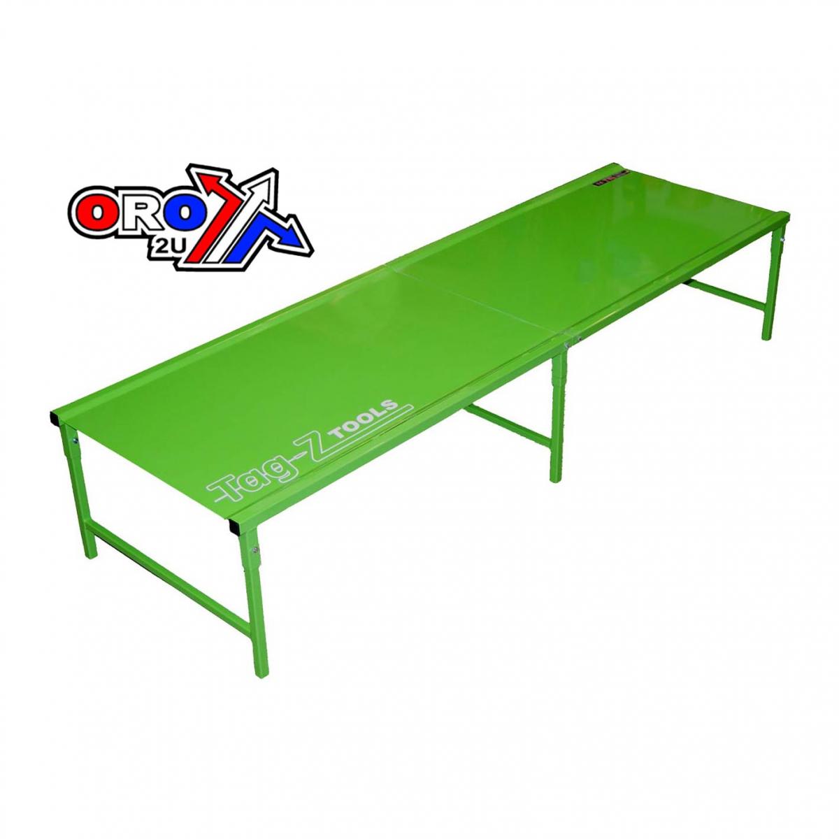 MOTORCYCLE WORKBENCH 440, KX GREEN, BIKE WORK BENCH, 42kg FREIGHT CHARGE L115xH20xW70cm thumbnail 2