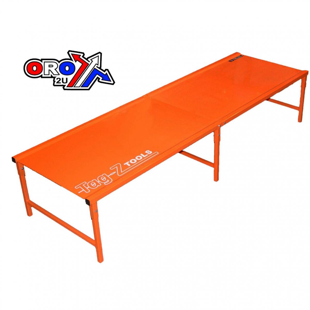 MOTORCYCLE WORKBENCH 440, KTM ORANGE, BIKE WORK BENCH, 42kg FREIGHT CHARGE L115xH20xW70cm thumbnail 2