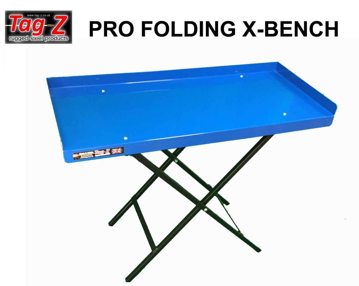 TAG-Z PRO FOLDING X-BENCH, BLUE / TABLE / WORK TOP / image 1