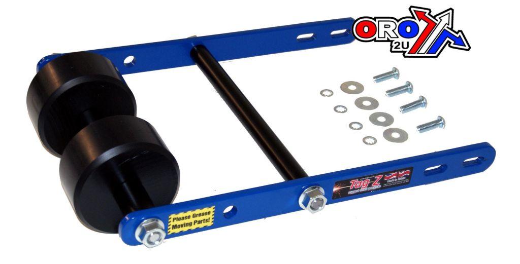 WHEELIE BAR 2 ROLLER TAG-Z BLUE, ATV QUAD WHEELIE SAVER / CATCH, 3.4KG 34x22x7cm thumbnail 2