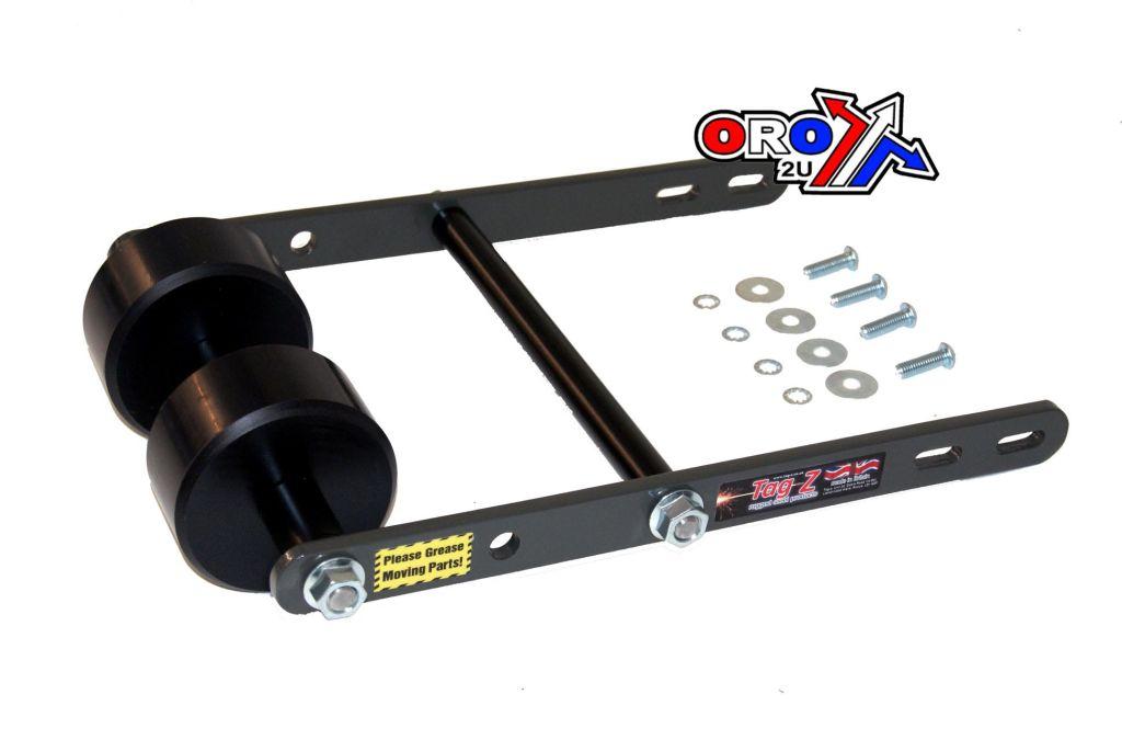 WHEELIE BAR 2 ROLLER TAG-Z GREY, ATV QUAD WHEELIE SAVER / CATCH, 3.4KG Size 34x22x7cm thumbnail 2