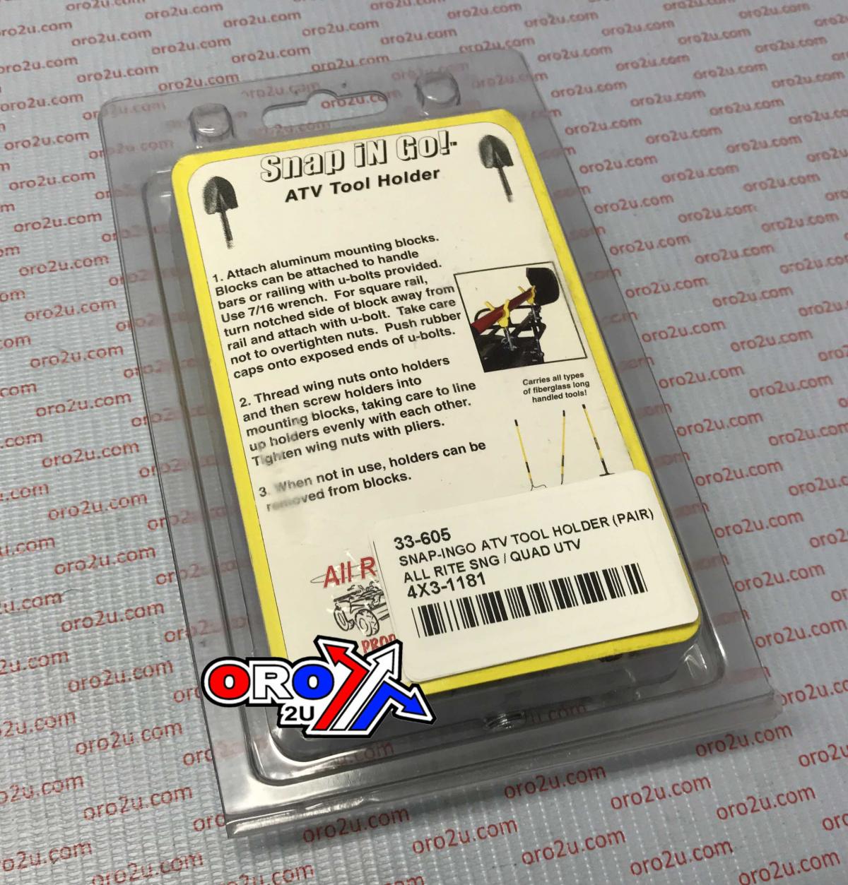 SNAP-INGO ATV TOOL HOLDER (PAIR), ALL RITE SNG / QUAD UTV, 110-SNG thumbnail 5