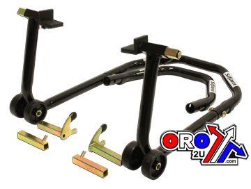 STAND UNIVERSAL BLACK, REAR ROAD BIKE PIT STAND thumbnail 2