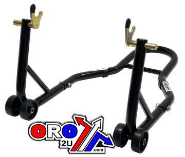STAND UNIVERSAL BLACK, REAR ROAD BIKE PIT STAND thumbnail 2