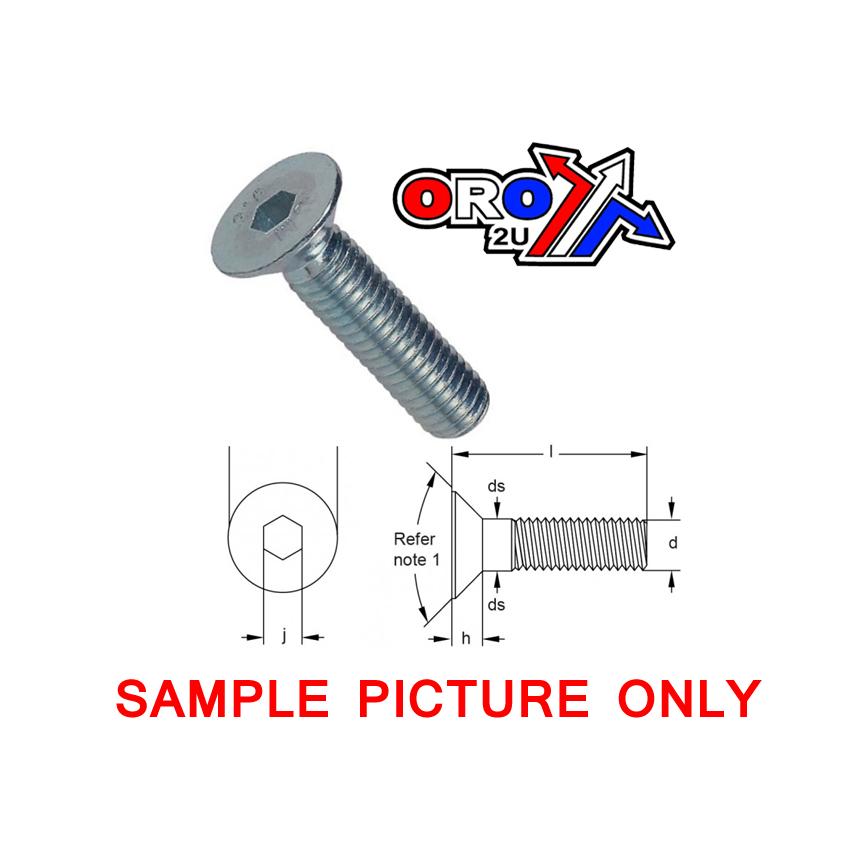 M8x10 BOLT CSK BZP image 1