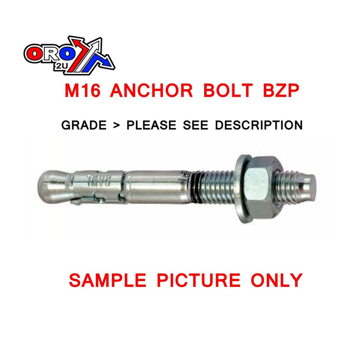 M16X90 ANCHOR BOLT BZP EACH image 1
