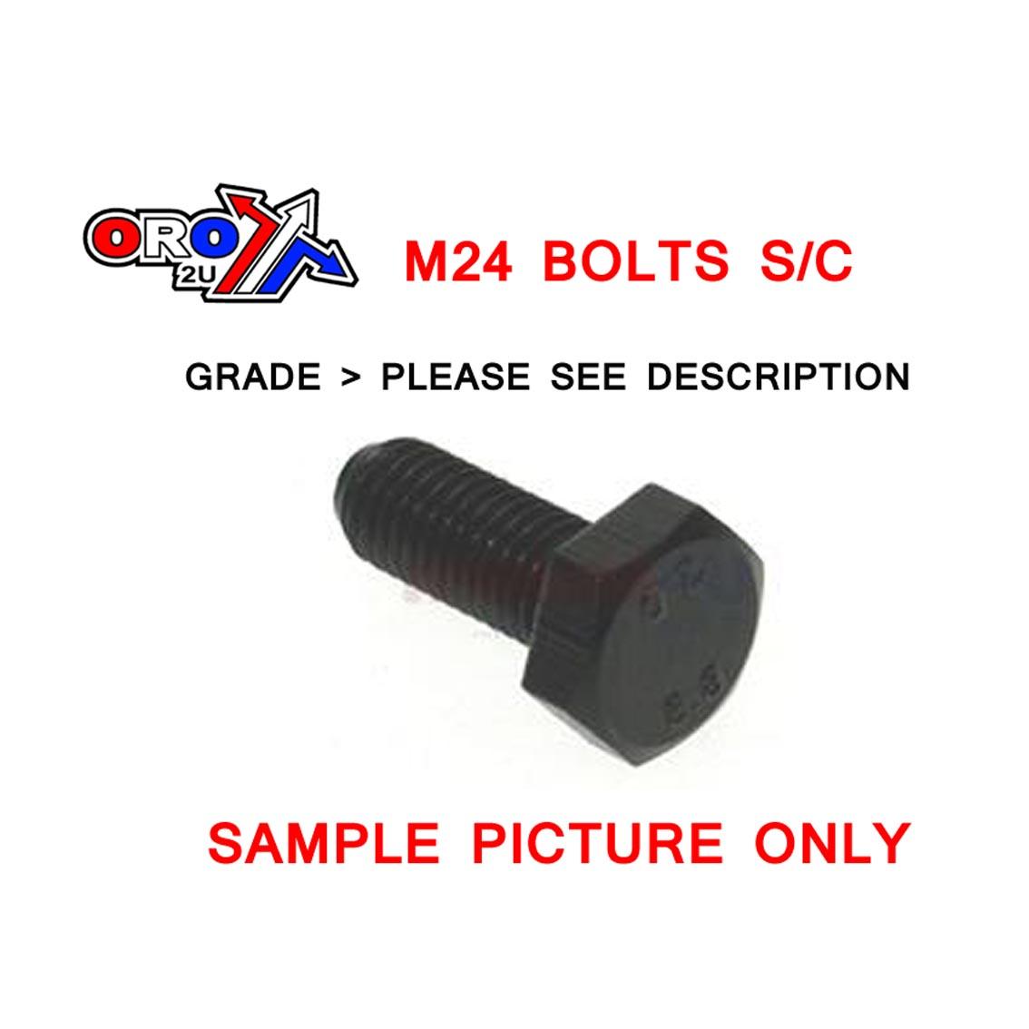M24X40 BOLT HEX SELF COLURE, EACH image 1