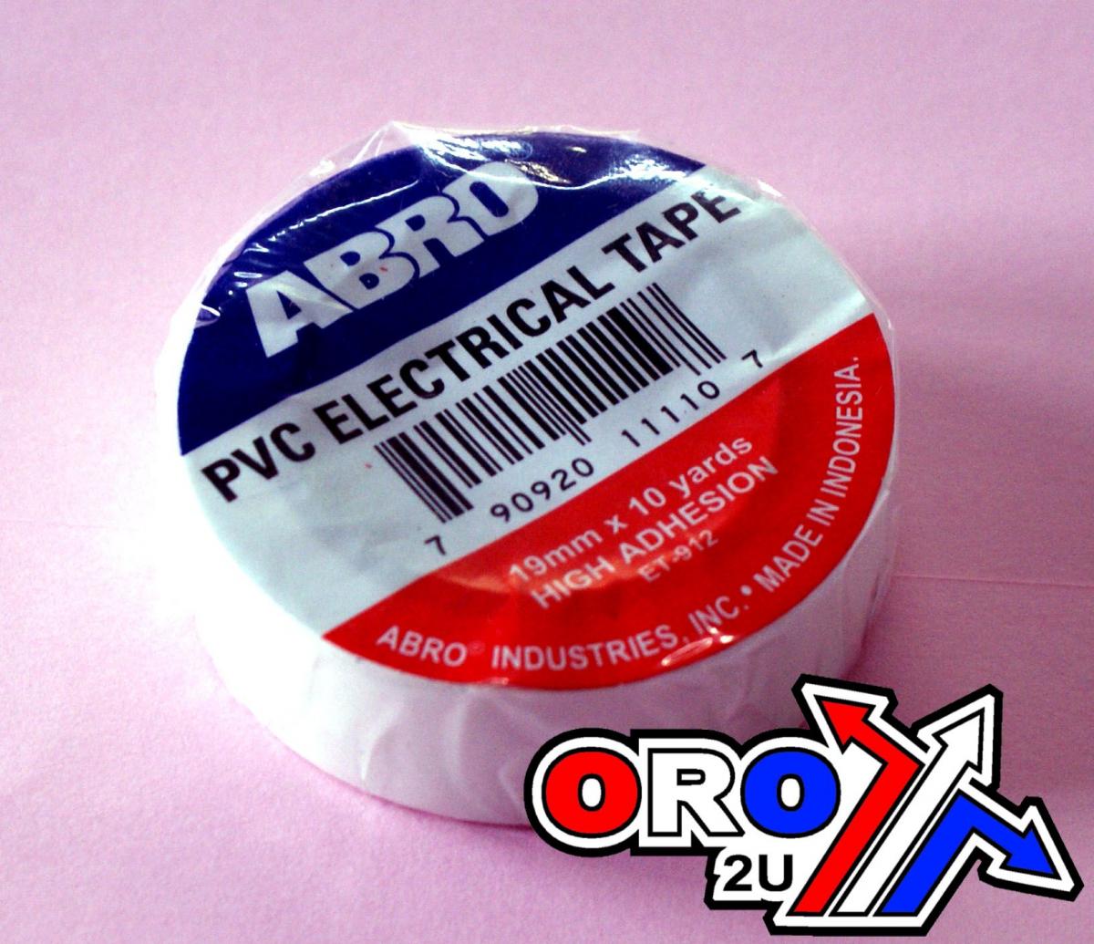 White PVC Electrical Insulation Tape 19mm x 10 yards thumbnail 2