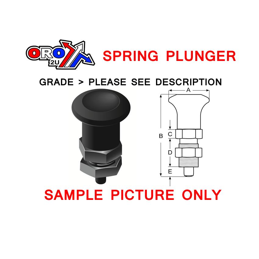 8mm SPRING IND PLUNGER M16x1.5, INDEX PLUNGLER S 8mm 90*, 11834X 71108/R image 1