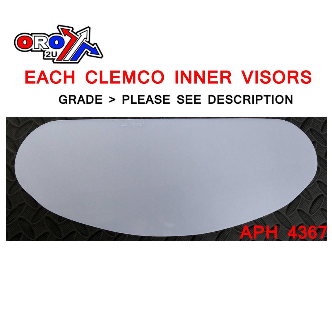 EACH CLEMCO INNER VISORS, APH 4367 apollo 60 HELMENT image 1