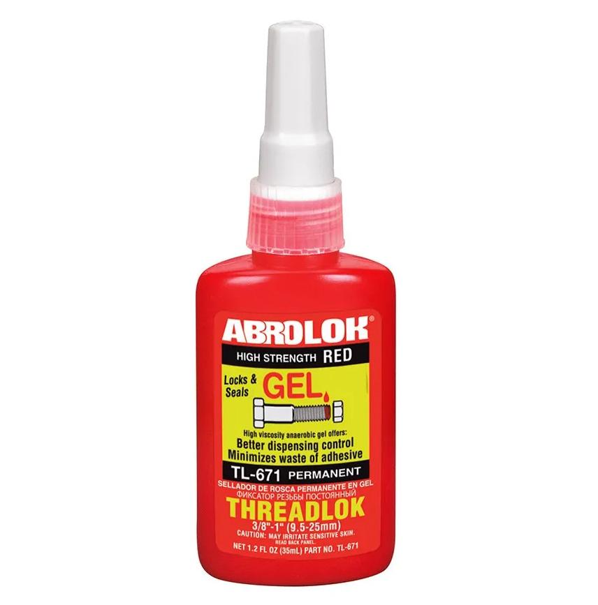 RED THREADLOCK LCOTITE 50ml BOTTLE ABRO TL-571 image 1