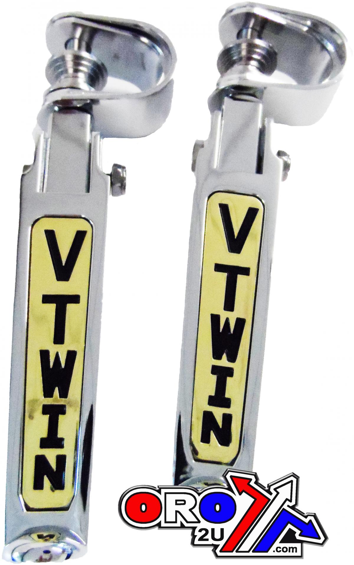 FOOT PEG SET CHROME V-TWIN image 1