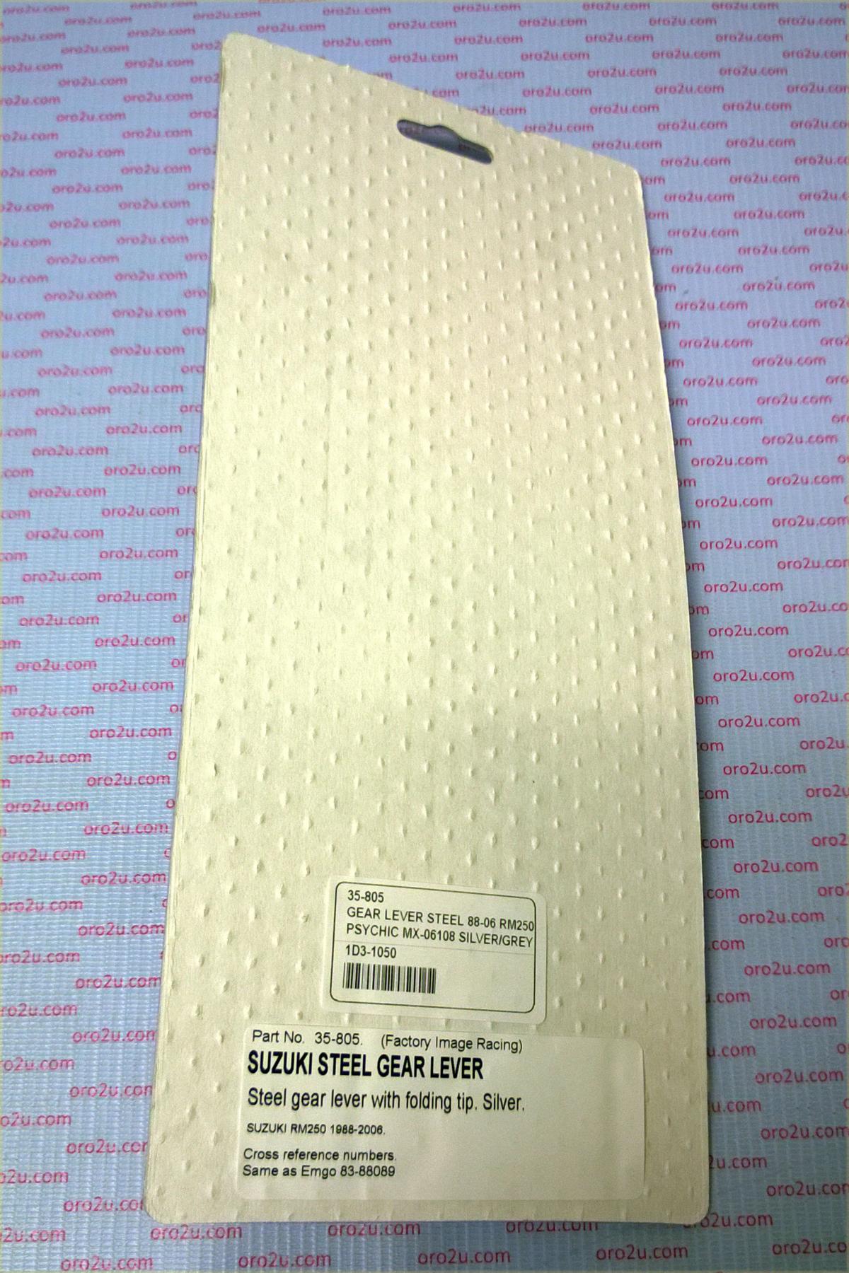 GEAR LEVER STEEL 88-06 RM250, MX-06108 SILVER/GREY thumbnail 4