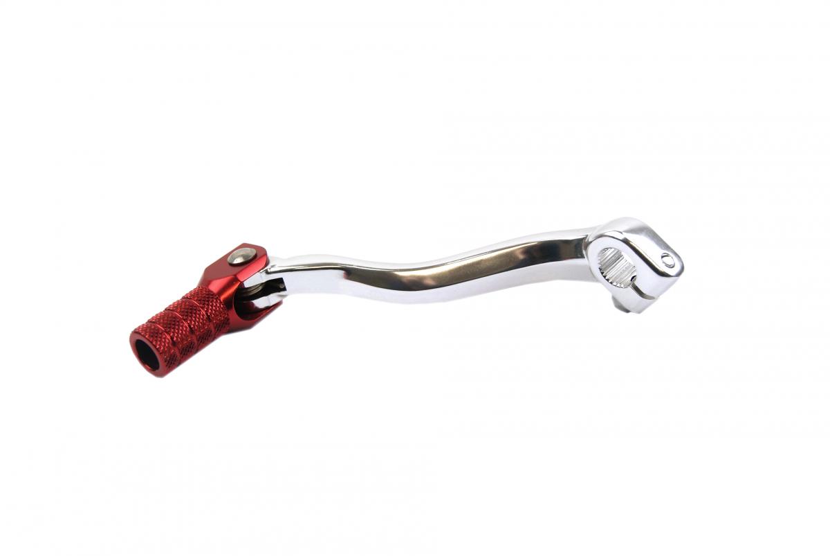GEAR LEVER SHIFT 04-09 CRF250, SILVER / RED TIP MX-06133-1RD image 1