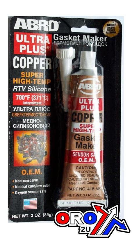 SILICONE SEALANT GASKET MAKER SUPER HIGH TEMP COPPER 85g thumbnail 2