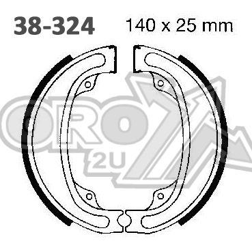 BRAKE SHOES 1979-1980 HONDA CR125 CR250 EBC S324 H324